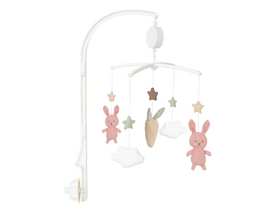 Jabadabado Zenélő kiságyforgó nyuszik, pasztell rózsaszín (K113) Jabadabado Zenélő kiságyforgó nyuszik, pasztell rózsaszín (K113)