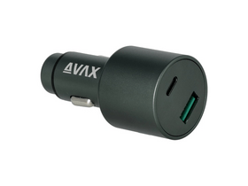Avax CC665B CARLY+ USB-A/tip C 83W auto punjač, crni Avax CC665B CARLY+ USB-A/tip C 83W auto punjač, crni