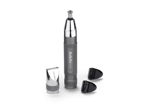 BaByliss E116E Super X-Metal Series Orr- és fülszőrzetnyíró szemöldök trimmerrel, szürke-ezüst BaByliss E116E Super X-Metal Series Orr- és fülszőrzetnyíró szemöldök trimmerrel, szürke-ezüst