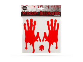 Family 58107L Színes gél ablakdekor - véres kéznyomok Family 58107L Színes gél ablakdekor - véres kéznyomok