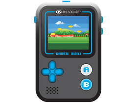 My Arcade Gamer Mini Classic 160in1 Hordozható játékkonzol, Fekete & Kék My Arcade Gamer Mini Classic 160in1 Hordozható játékkonzol, Fekete & Kék