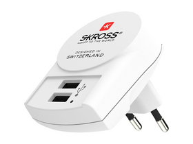 Skross Fali USB töltő, 2 x USB-A, 2x1,2A / 2,4A (1.302421)