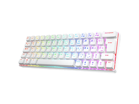 Spirit of Gamer Billentyűzet Mechanikus - XPERT K200 White  (TKL, SOG red, RGB LED,USB, anti-ghosting, fehér, magyar)