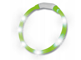 Hilton LED világító szilikon kutya nyakörv, 55 cm, zöld Hilton LED világító szilikon kutya nyakörv, 55 cm, zöld