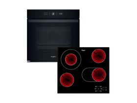 Whirlpool WOI4S8CM1SBA Beépíthető sütő + Whirlpool AKT 8190/BA Beépíthető kerámia főzőlap Whirlpool WOI4S8CM1SBA Beépíthető sütő + Whirlpool AKT 8190/BA Beépíthető kerámia főzőlap