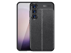 Gigapack Samsung Galaxy S24+ Bőr hatású szilikon tok, fekete (GP-151345)