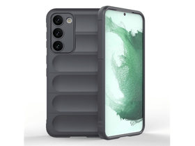 Szilikon telefonvédő (ütésállóság, kameravédő, 3D) SÖTÉTSZÜRKE