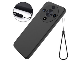 Gigapack Honor Magic6 Lite Szilikon tok + pánt, fekete (GP-155159) Gigapack Honor Magic6 Lite Szilikon tok + pánt, fekete (GP-155159)