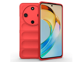 Szilikon telefonvédő (ütésállóság, kameravédő, 3D) PIROS