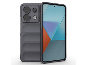 Szilikon telefonvédő (ütésállóság, kameravédő, 3D) SÖTÉTSZÜRKE