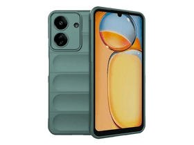 Szilikon telefonvédő (ütésállóság, kameravédő, 3D) SÖTÉTZÖLD