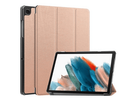 Gigapack Samsung Tab A9 Bőr hatású flip tok, rozéarany (GP-150667)