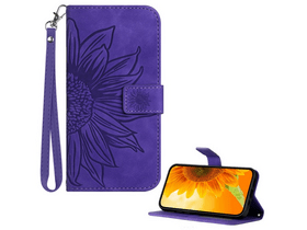 Gigapack T Phone 3 5G Flip tok napraforgó minta, sötétlila (GP-176304)