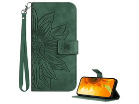 Gigapack T Phone 3 5G Flip tok napraforgó minta, sötétzöld (GP-176305)