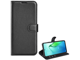 Gigapack Oppo Reno 8 Pro Bőr hatású flip tok, fekete (GP-137965)
