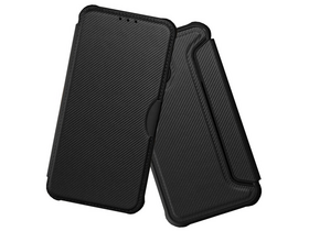 Gigapack Samsung A56 5G Flip tok, karbon minta, fekete (GP-166526)