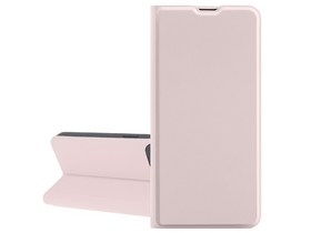 Gigapack iPhone 17 Pro Bőr hatású flip tok, babarózsaszín (GP-173770)