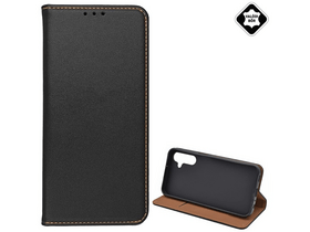 Gigapack amsung Galaxy A15 Valódi bőr flip tok, fekete (GP-151955)