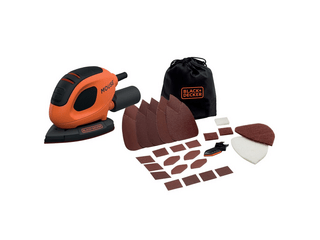 Levigatrice Multifunzione BLACK+DECKER Mouse 55W - Con 15 Accessori, Per Levigatura Dettagli E Superfici