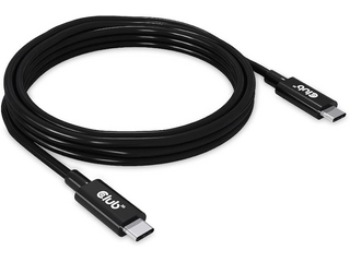 Club3D CAC-1579 USB4 Gen3x2 Type-C bi-directionele kabel 8K60Hz of 4K120Hz, Data 40Gbps, PD 240W (48V/5A) EPR St/St 3m
