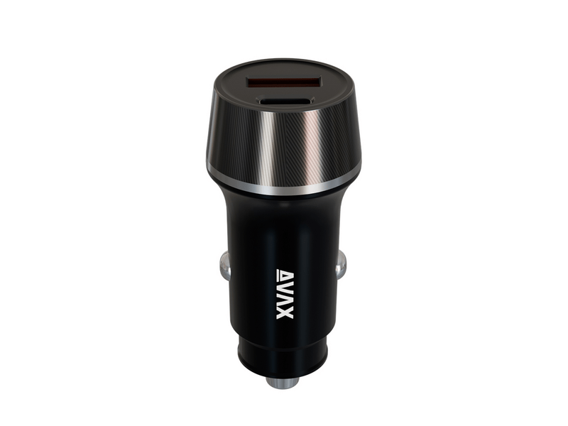 Avax CC304B CARLY 38W USB-C (PD3.0) + USB-A (QC) Autós töltő