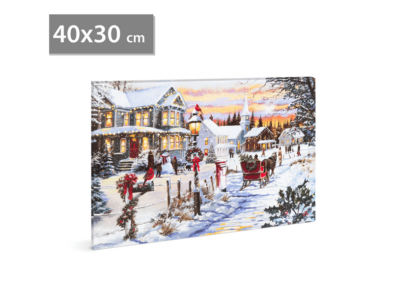 Family 58457 LED-es fali kép, karácsonyi, 40x30 cm