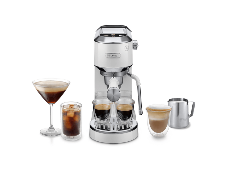 DeLonghi C890.WI Dedica Duo Manuális espresso kávéfőző, fehér