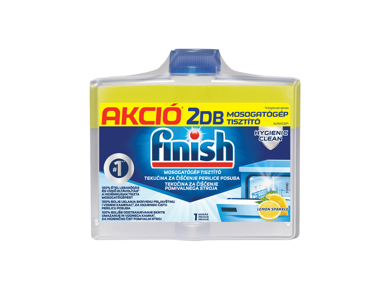 Finish Mosogatógép-tisztító folyadék, Citrom, 2x250 ml
