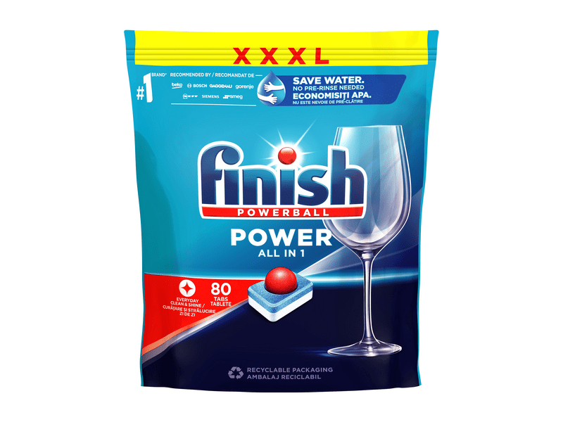 Finish Power All in 1 Regular mosogatógép tabletta, 80 db