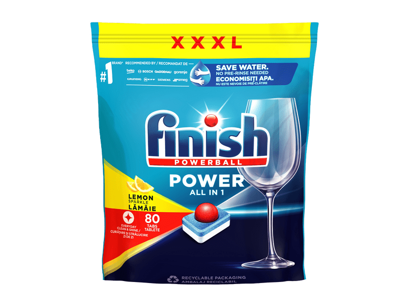 Finish Power All in 1 Citromos mosogatógép tabletta, 80 db
