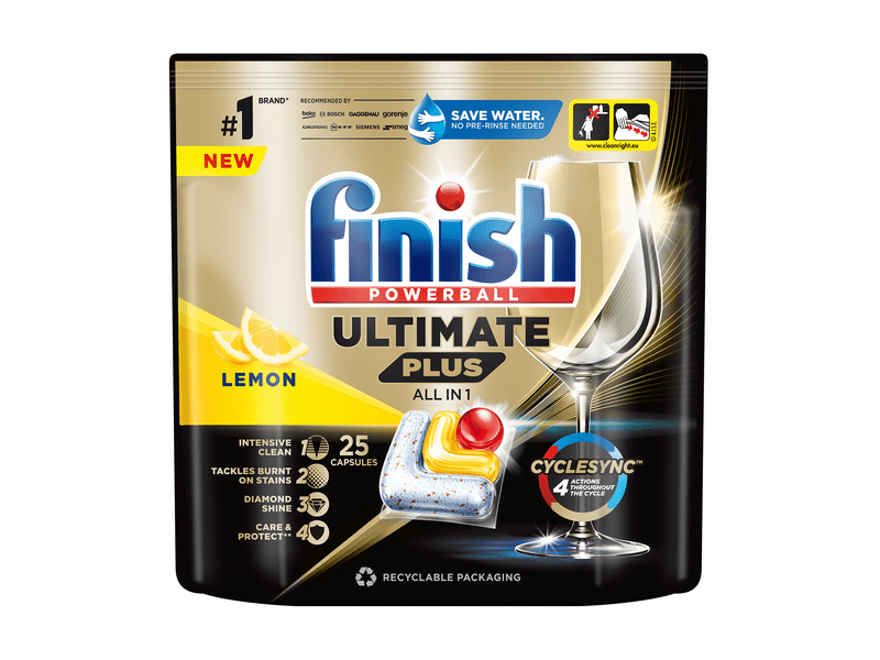 Finish Ultimate Plus All in 1 Citromos mosogatógép kapszula, 25db