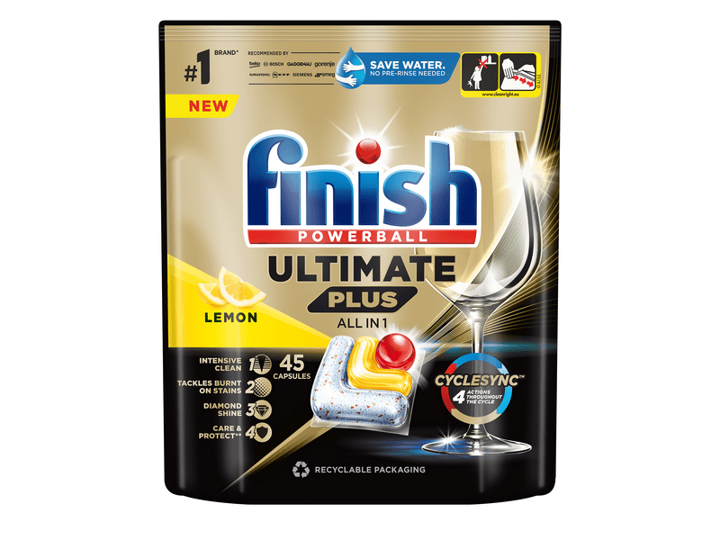 Finish Ultimate Plus All in 1 Lemon Mosogatógép kapszula, 45 db