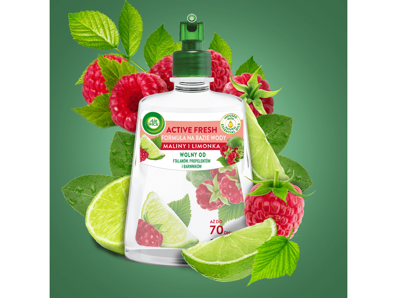 Air Wick Active Fresh utántöltő Málna és lime, 4x228ml