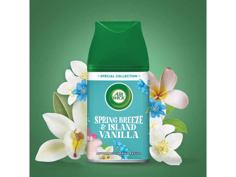 Air Wick Freshmatic Tavaszi szellő és vanília automata légfrissítő spray utántöltő, 6x250ml
