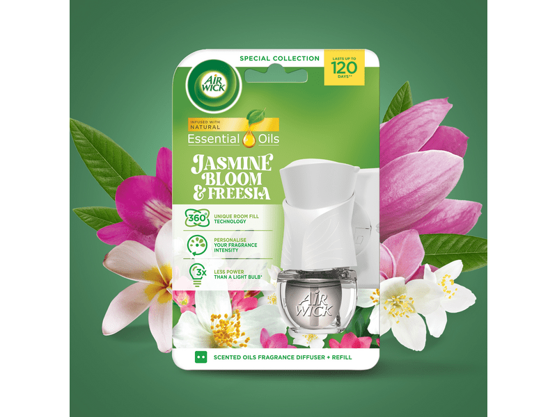 Air Wick elektromos légfrissítő készülék és utántöltő - Virágzó jázmin és frézia