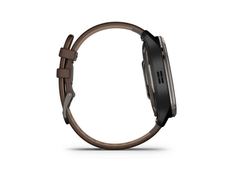 Garmin VENU 2 Plus, fekete-szürke, bőr szíjjal (GG010-02496-15)