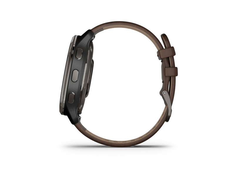 Garmin VENU 2 Plus, fekete-szürke, bőr szíjjal (GG010-02496-15)