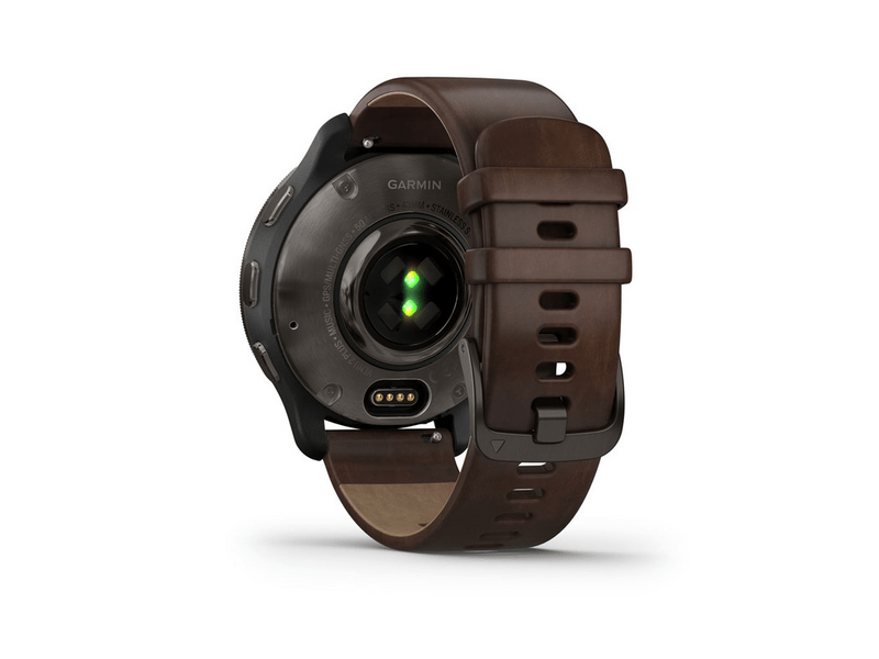 Garmin VENU 2 Plus, fekete-szürke, bőr szíjjal (GG010-02496-15)