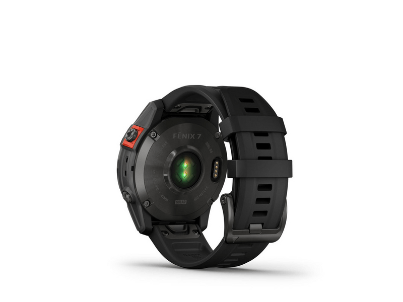 Garmin Fenix 7, Solar palaszürke, fekete színű szilikon szíjjal (GG010-02540-11)