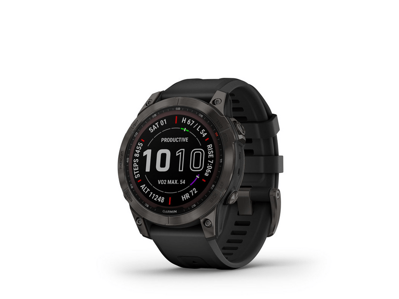 Garmin Fenix 7 Okosóra, Sapphire szürke, fekete szilikon szíjjal (GG010-02540-21)