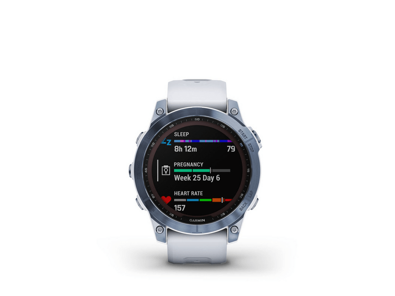 Garmin Fenix 7, Sapphire ásványkék titánium, homokkő színű szilikon szíjjal (GG010-02540-25)