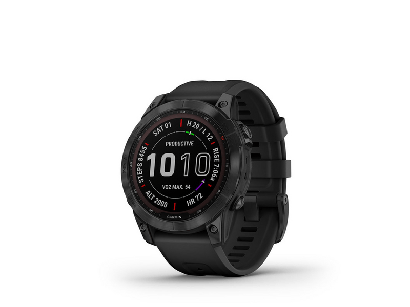 Garmin Fenix 7 Okosóra, Sapphire fekete, fekete szilikon szíjjal (GG010-02540-35)