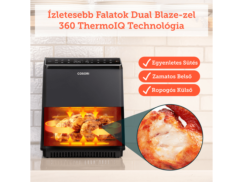 Cosori CAF-P681S-KEUR Dual Blaze Forrólevegős Sütő