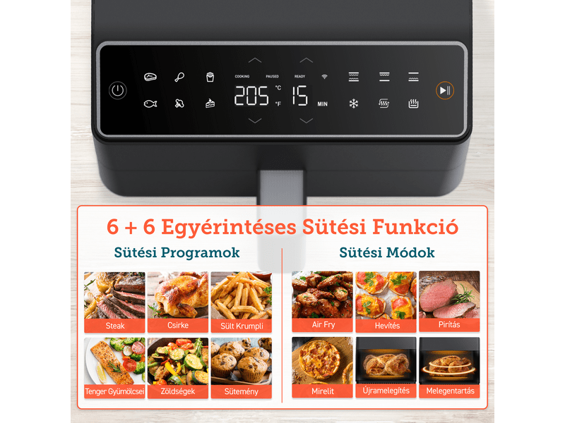 Cosori CAF-P681S-KEUR Dual Blaze Forrólevegős Sütő