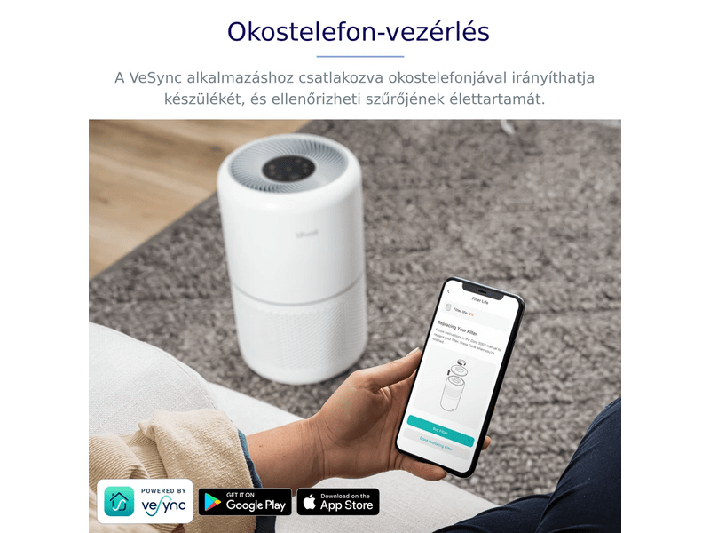 Levoit Core 300S Okos légtisztító, fehér