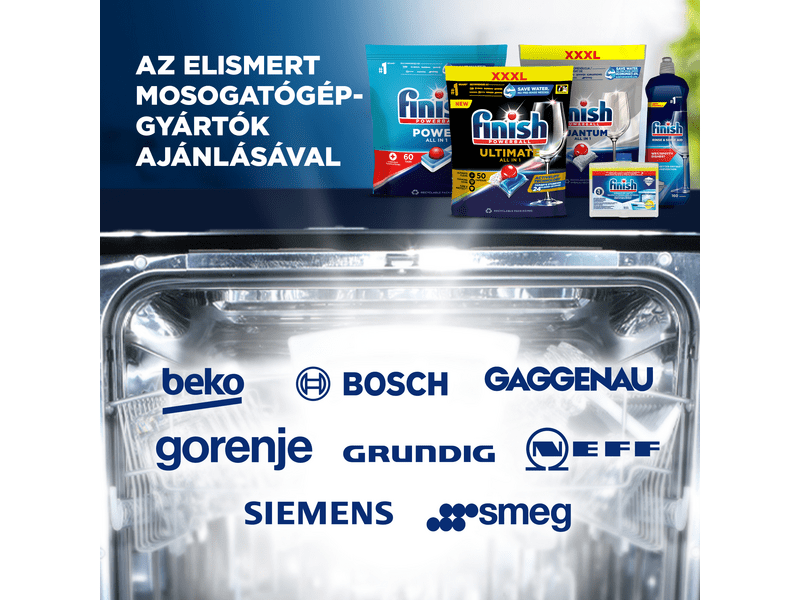 Finish Mosogatógép-tisztító folyadék, Citrom, 2x250 ml