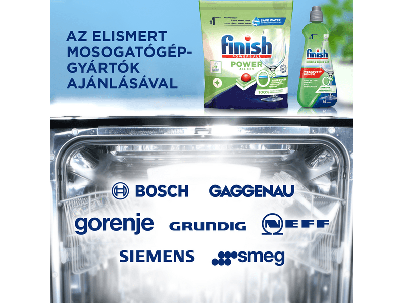 Finish Green Power 0% All in 1 mosogatógép tabletta, 70 db