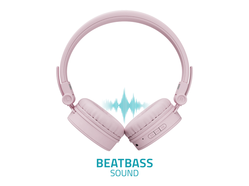 LAMAX Blaze2 Összecsukható Vezeték nélküli fejhallgató, rózsaszín (LXOHMBLZ2CNPA)