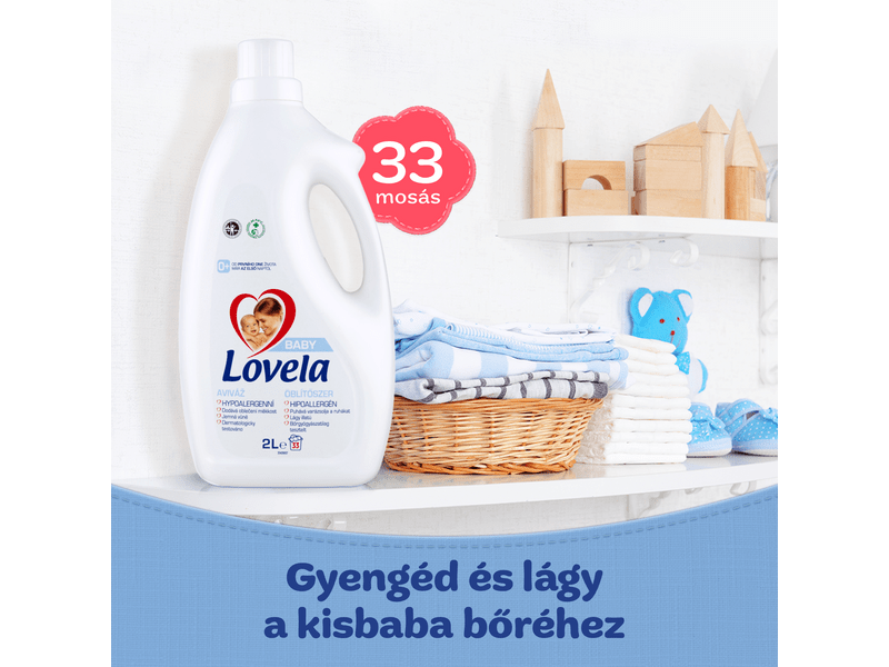 Lovela Baby Hipoallergén öblítő, természetes és lágy illat, 2 l