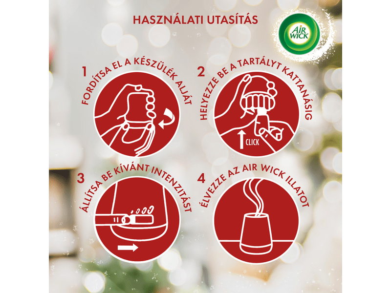 Air Wick Aroma Diffúzor utántöltő – Alma és Fahéj, 6 x 20 ml